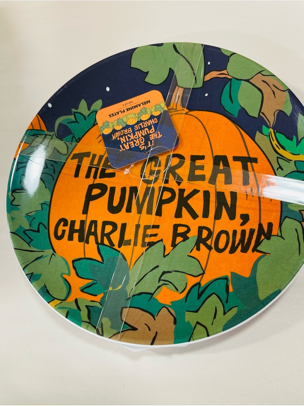Halloween Peanuts Plates (Set of 4) - Peanuts It's the Great Pumpkin Plates